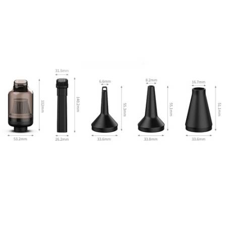 Ulanzi Air Duster Accessory Kit - zawartość zestawu i wymiary